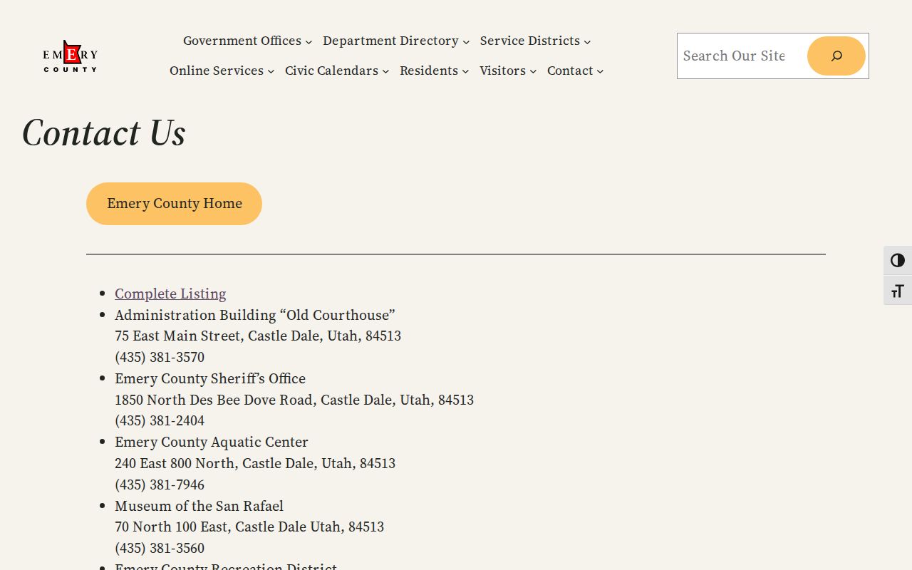 Emery County criminal records office locations