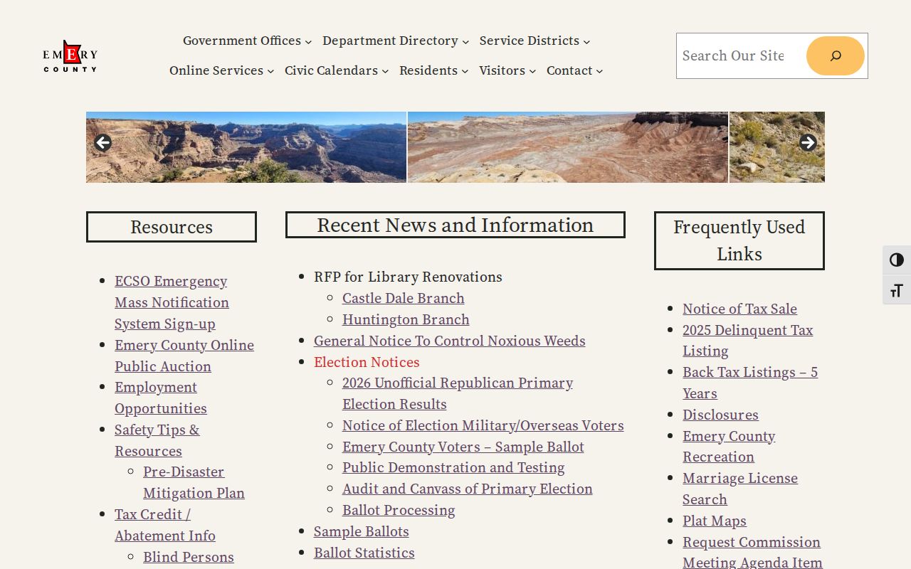 Emery County criminal history county government source